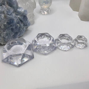 Clear resin sphere stand/holder - Large